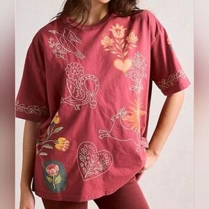 Free People X Denim And Bone Telling Tales Tee